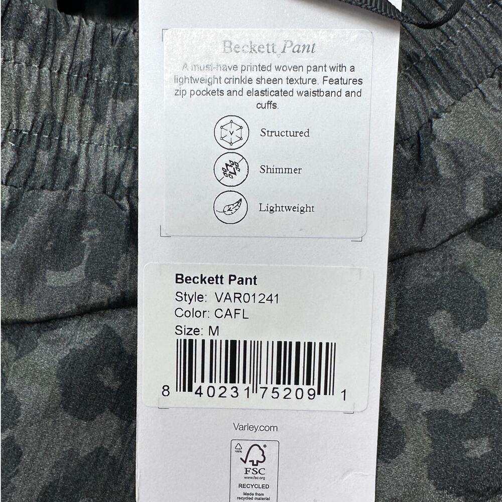 NWT VARLEY BECKETT Camo PANT Size medium - Picture 4 of 8